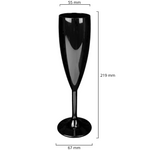 2x Champagneglas Givet 19cl Zwart