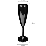 2x Champagneglas Givet 19cl Zwart